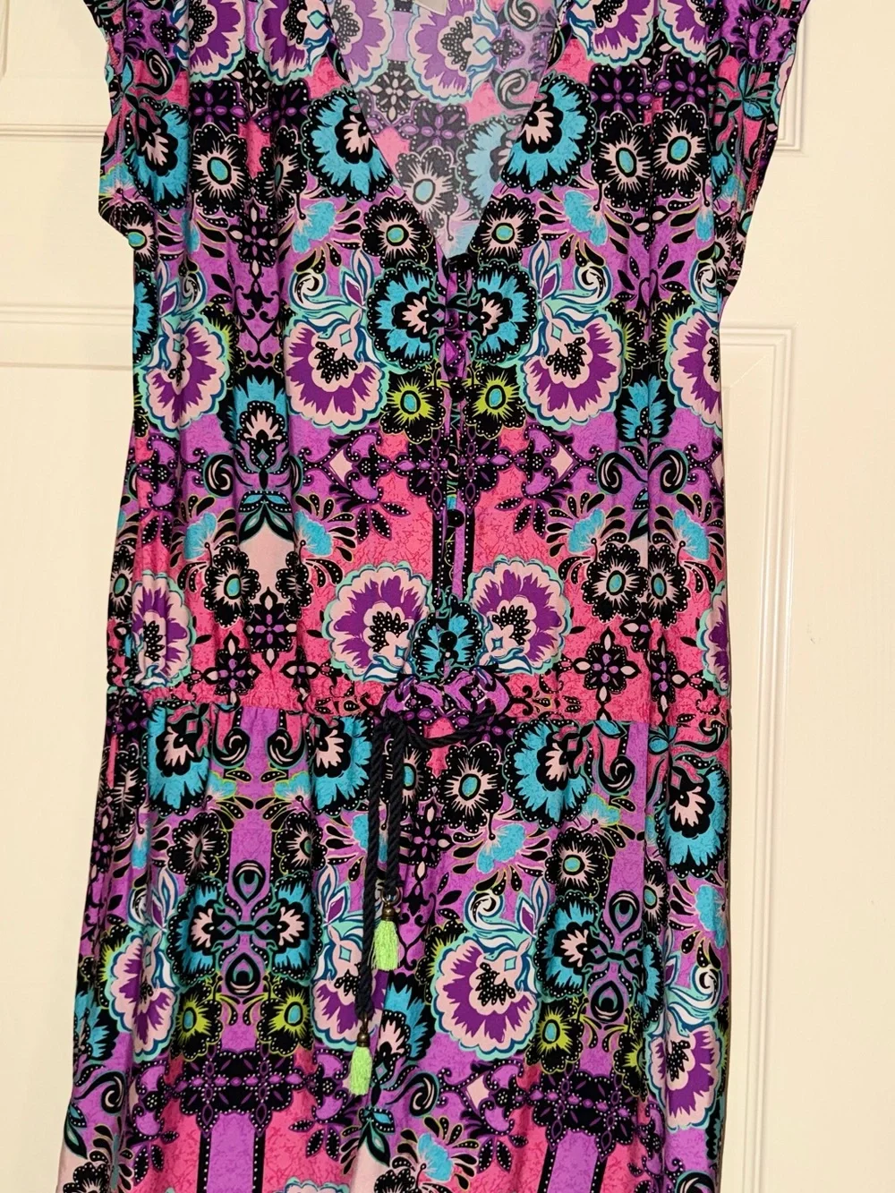 Size medium Nanette Lepore Pink, Purple & Turquoise Floral Dress